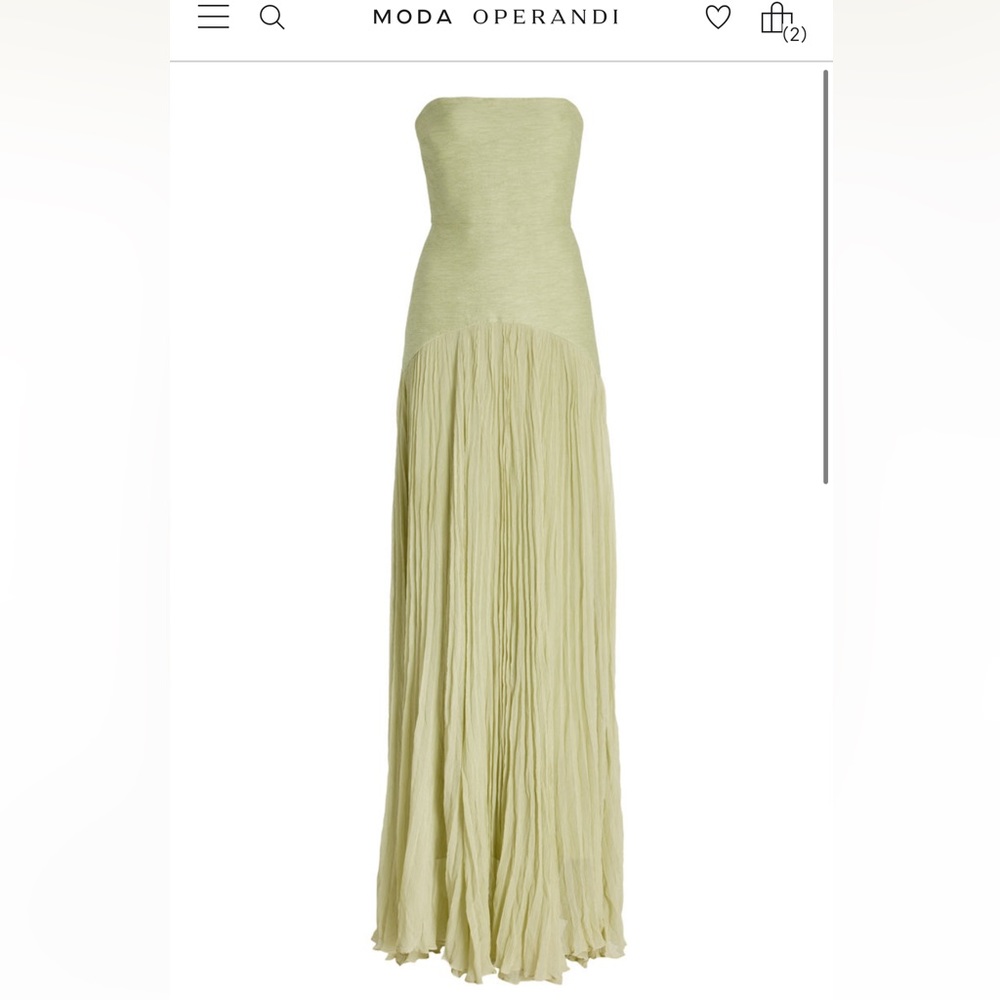 ISO Alexis Sunniva Plisse Strapless Gown!